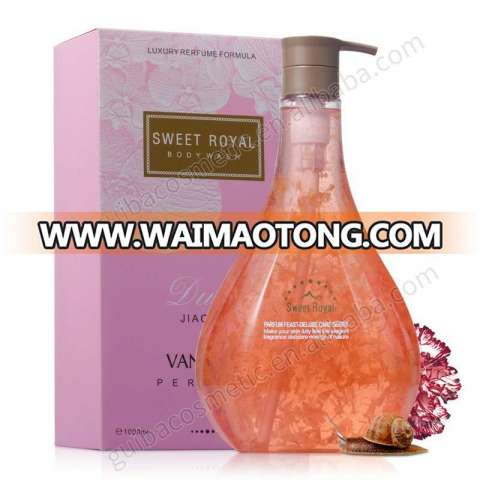 OEM/ODM VAN'MAY Snail Extract Perfume Petals Shower Gel/ Body Wash